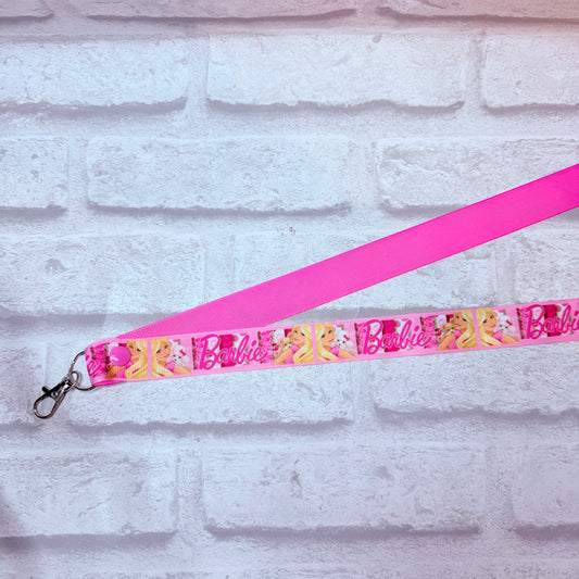 SALE Barbie Print Personalised Lanyard