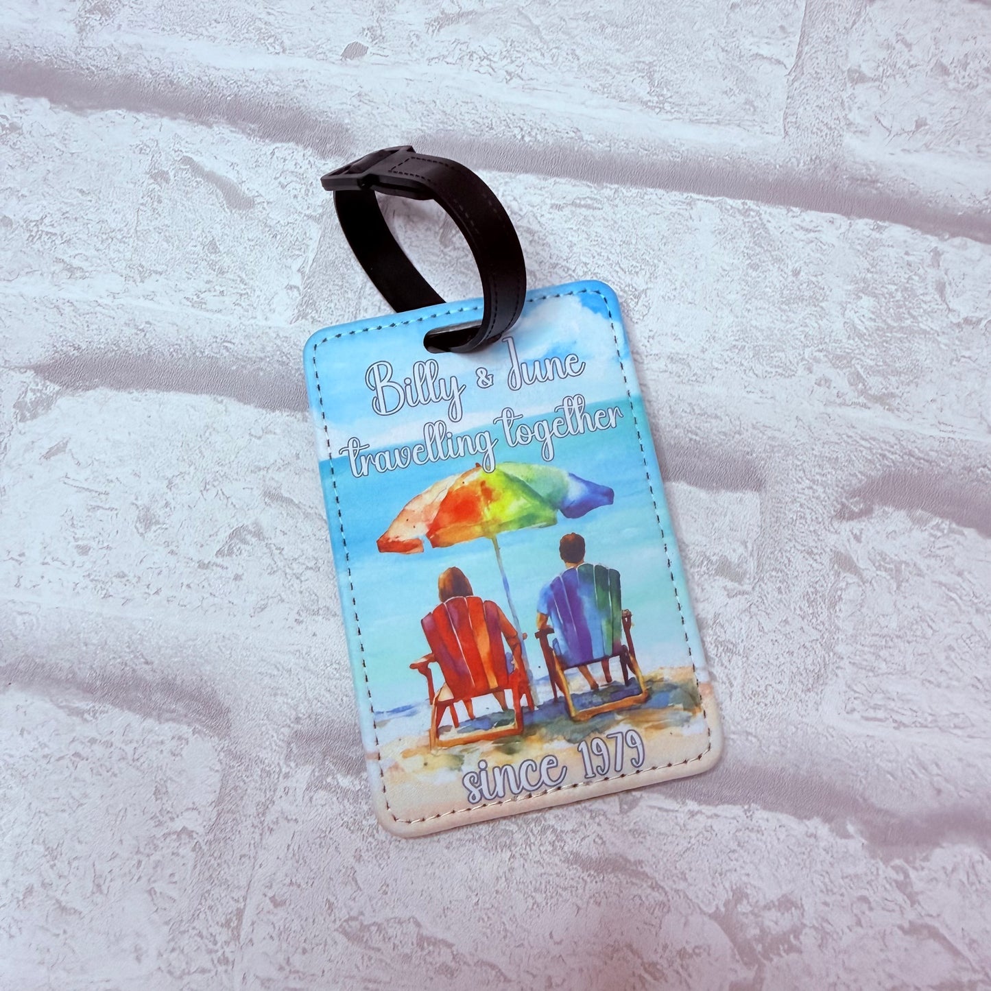 Luggage Tag - Beach Travelling Together Personalised