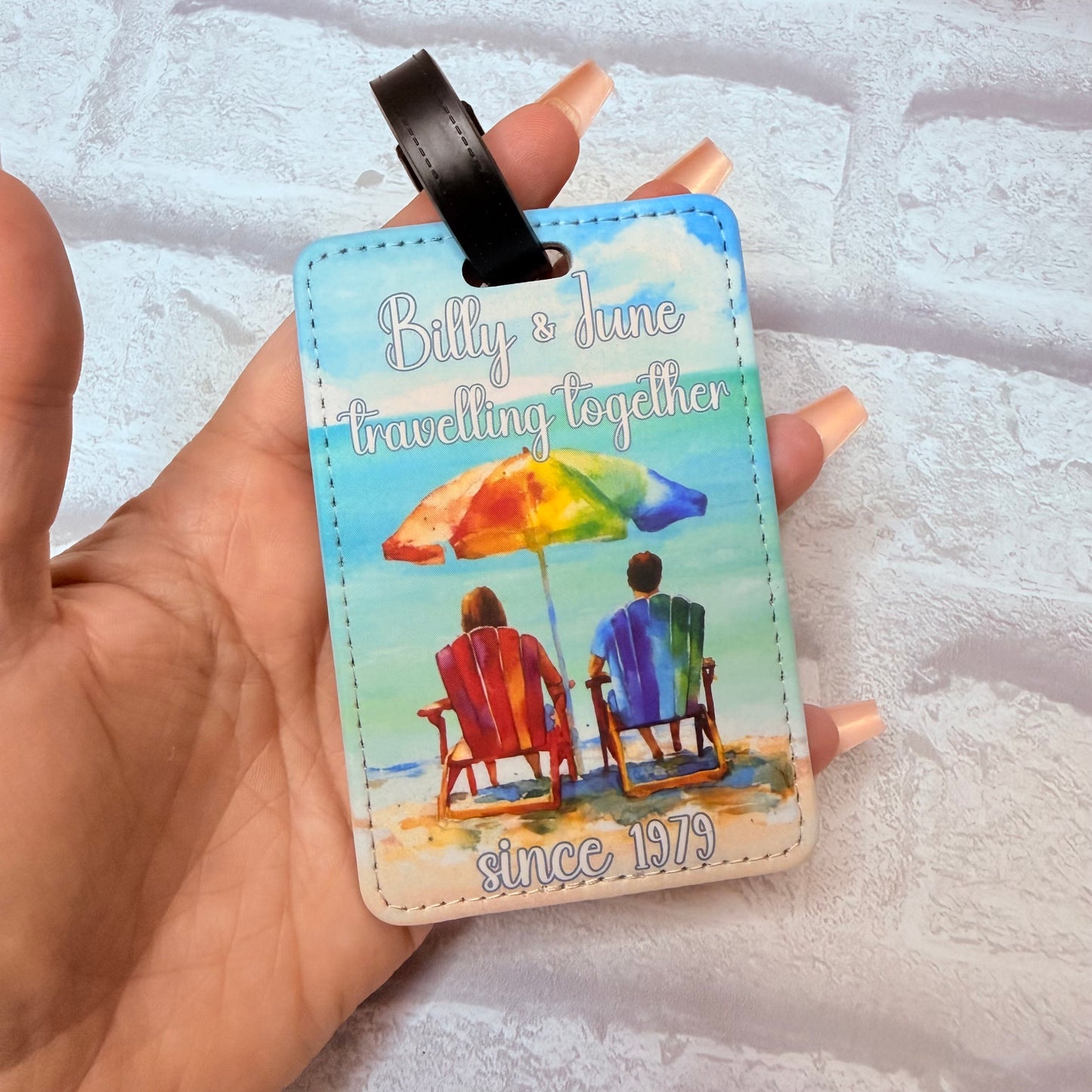 Luggage Tag - Beach Travelling Together Personalised