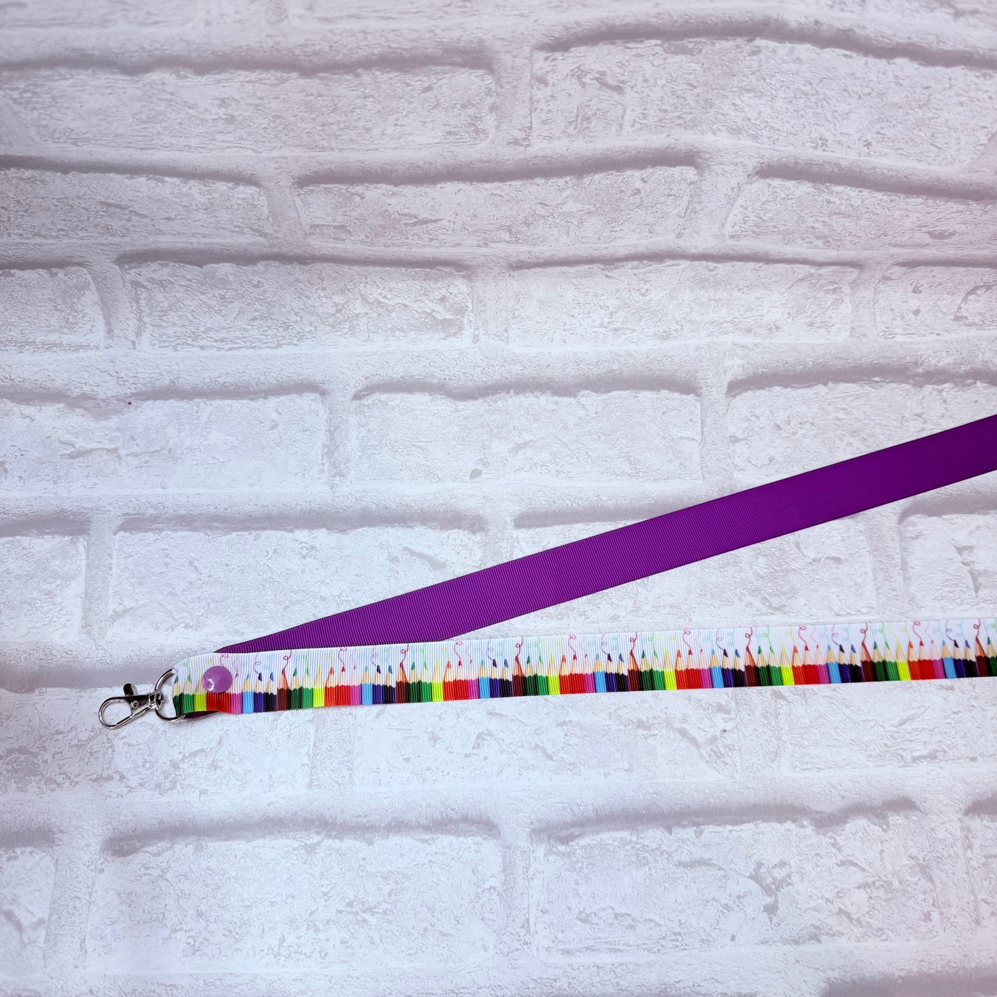 Squiggle Pencil Print Personalised Lanyard