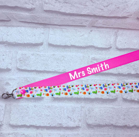 Creepy Crawlies  Print Personalised Lanyard