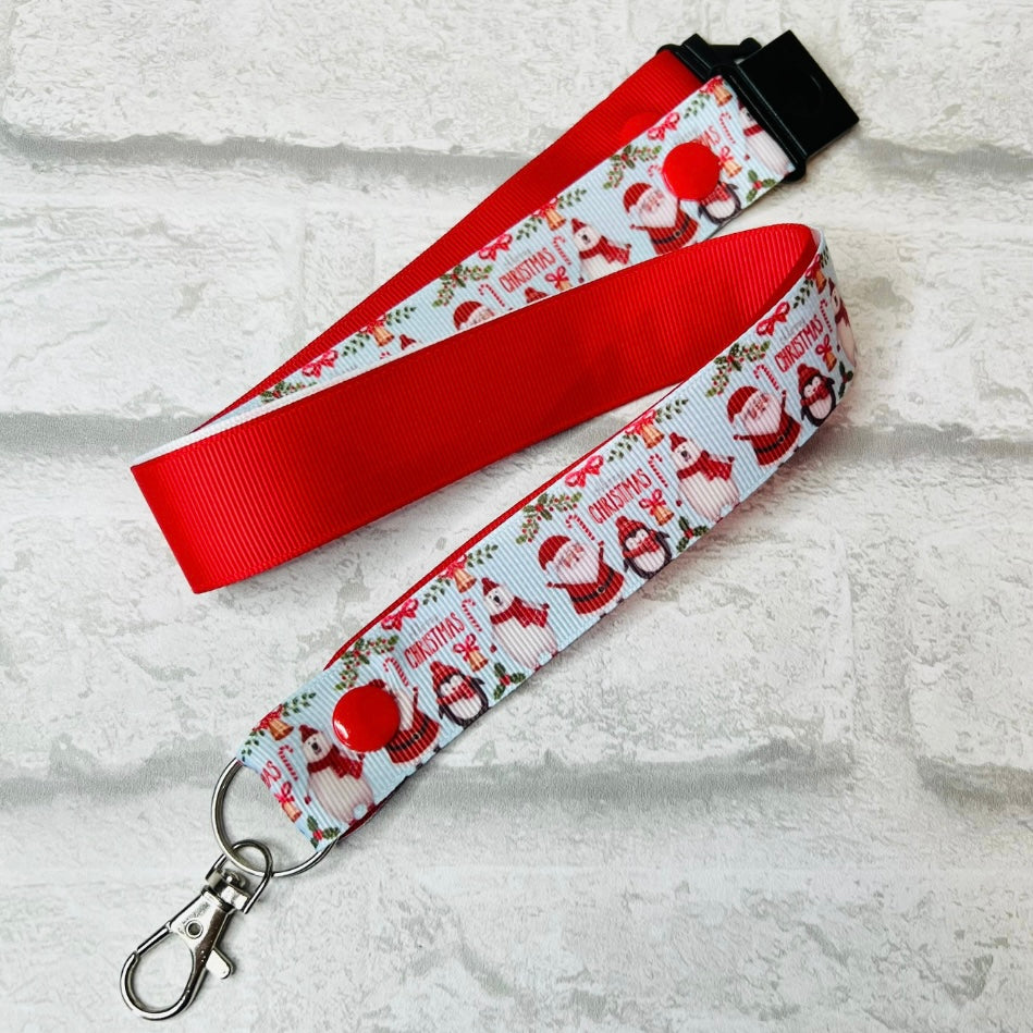 Merry Christmas Print Personalised Lanyard