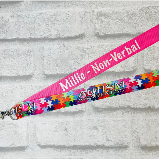 Autism Awareness Print Personalised Lanyard