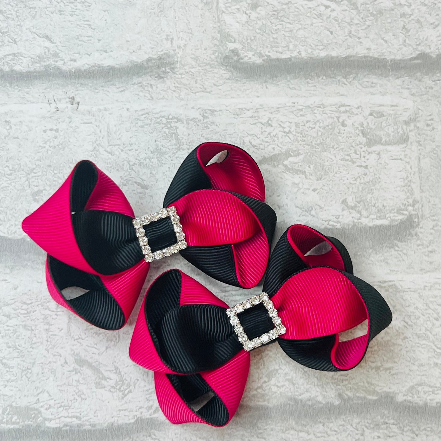 Handmade Pair Small Halle School Bows