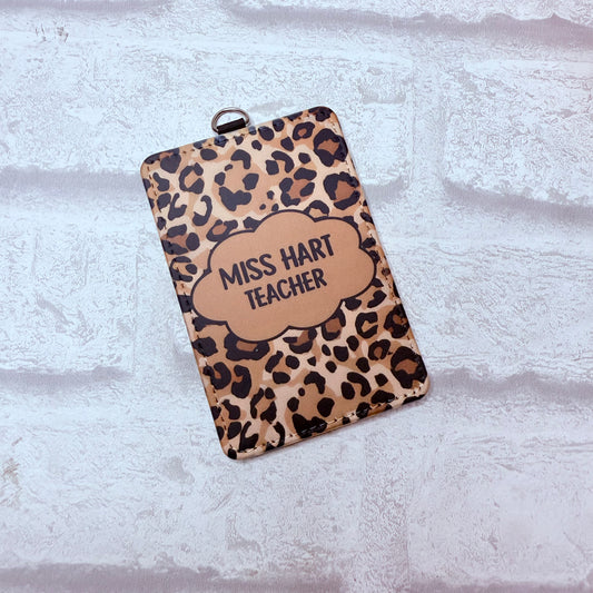 Leopard Print ID Card Holder Personalised