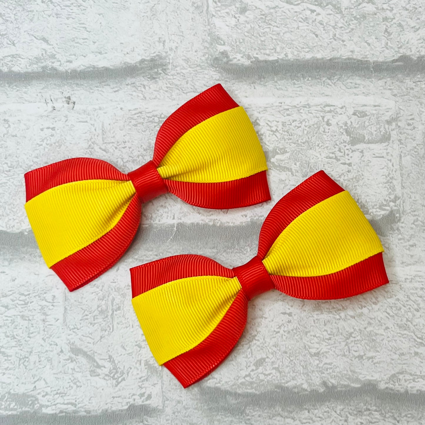 Handmade Pair Bonded Tux School Bows