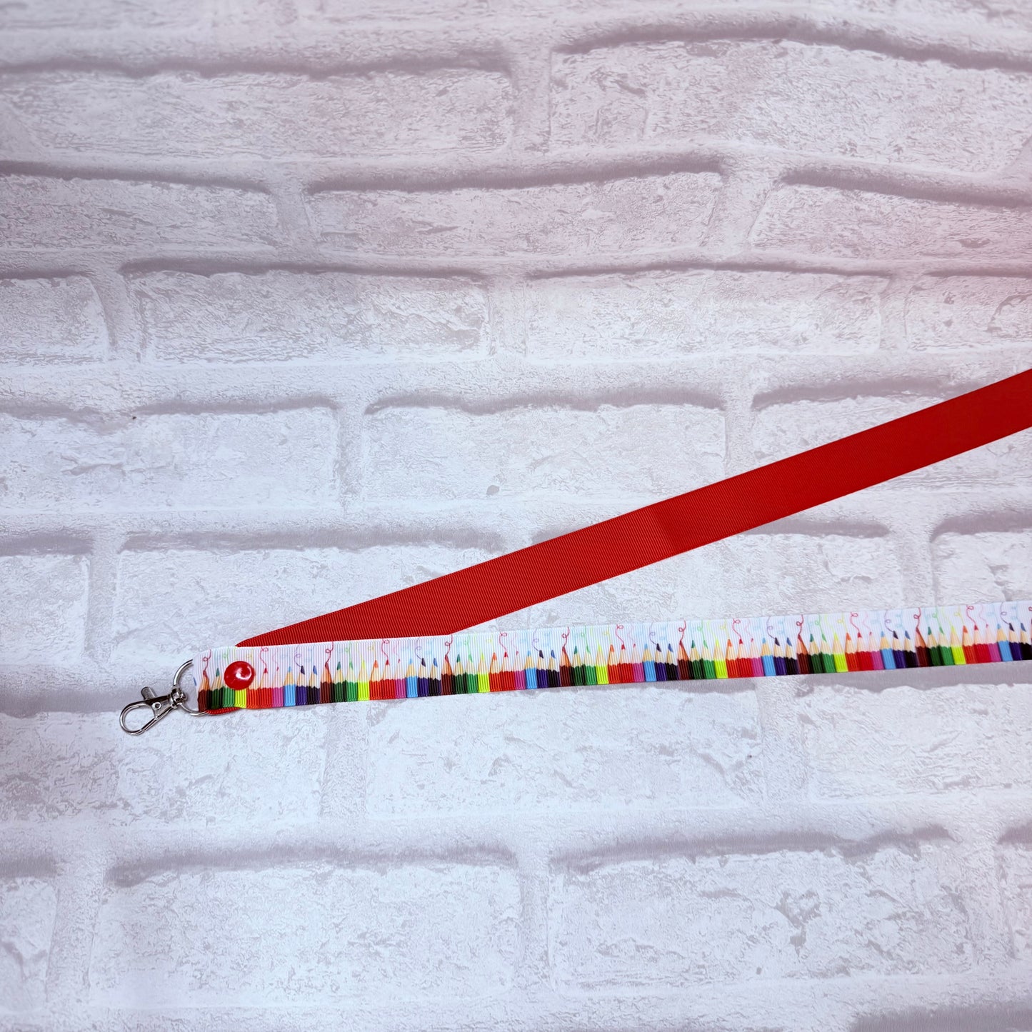 Squiggle Pencil Print Personalised Lanyard