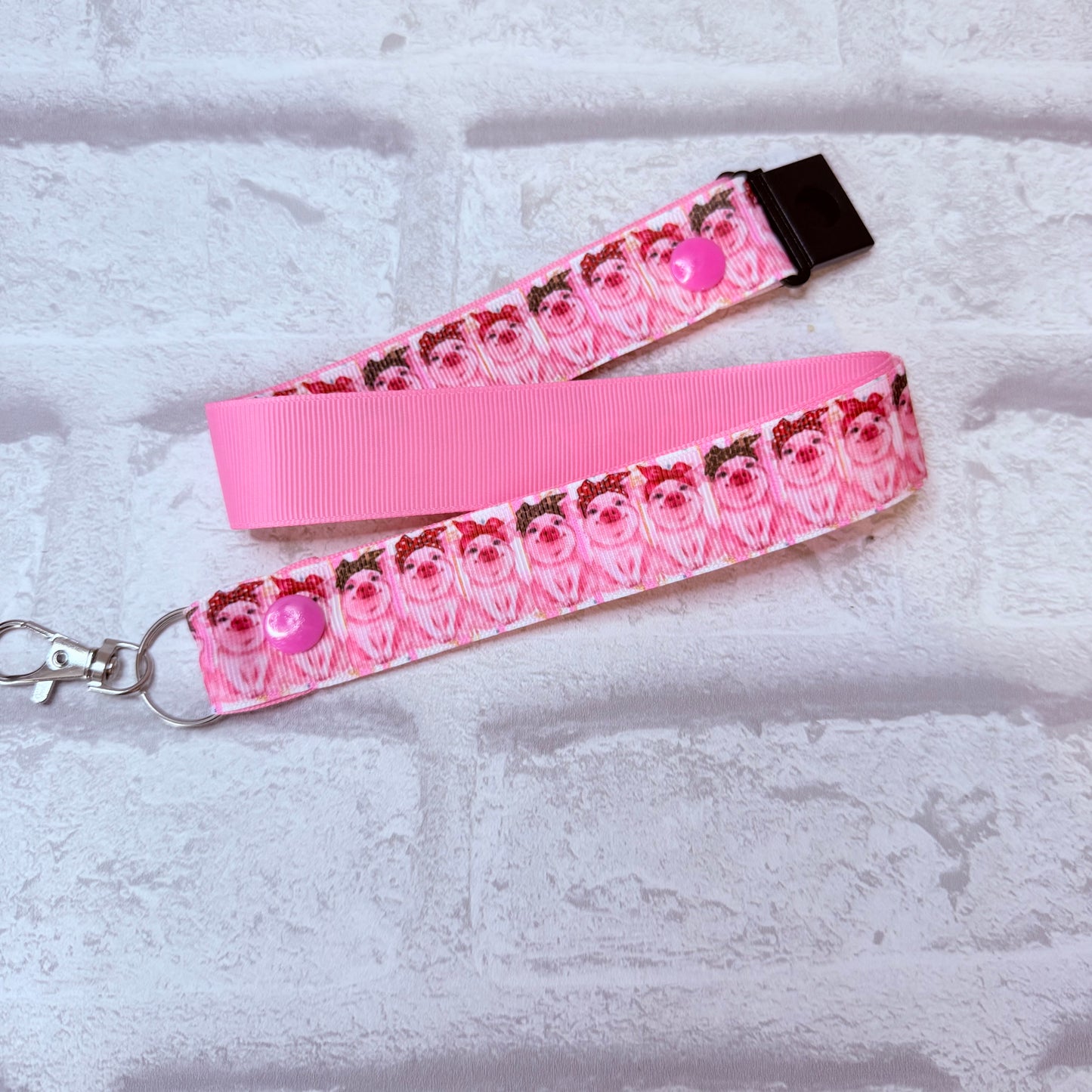 Cute Pigs Print Personalised Lanyard