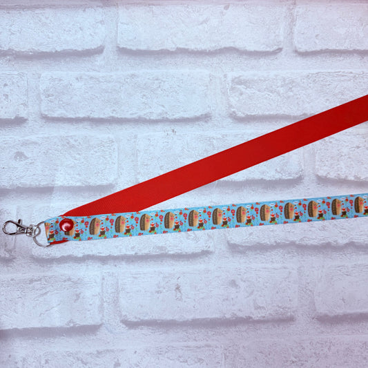 SALE Hedgehog Print Personalised Lanyard