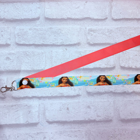 SALE Moana Print Personalised Lanyard