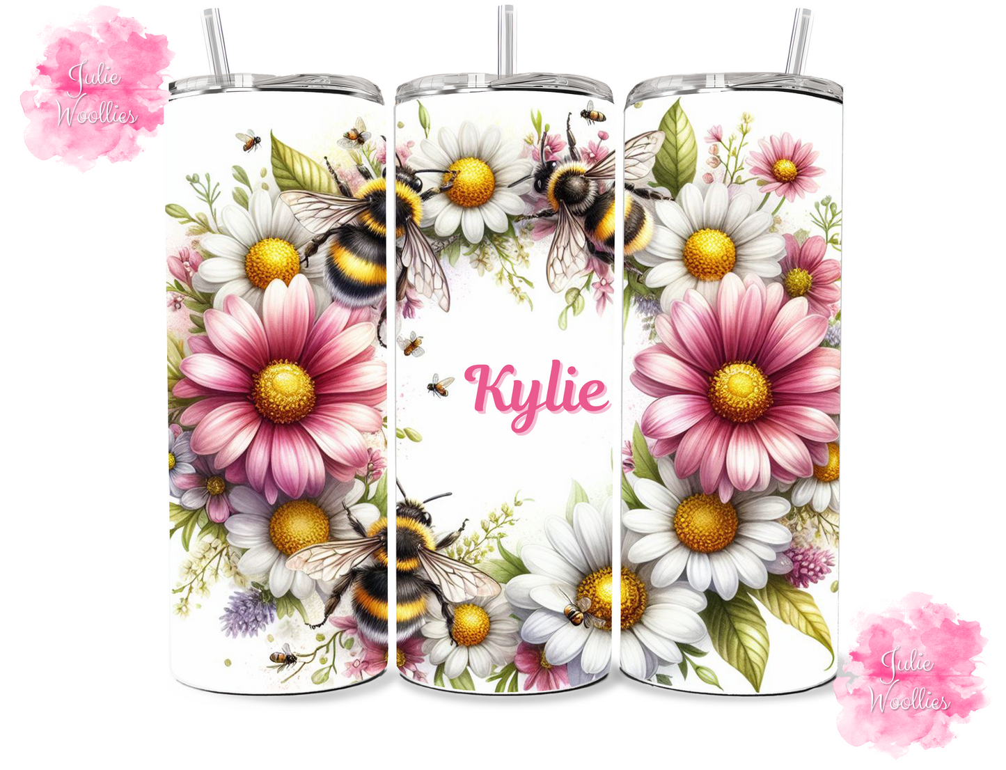 Floral Bees - 20oz Insulated Tumbler
